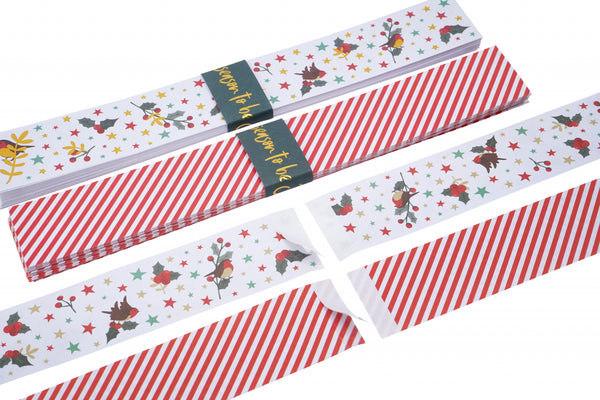 Christmas Paper Chains - Pack of 100 - 2 Designs